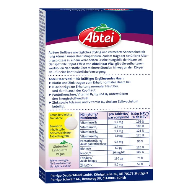 مینی قرص هیرویتال همراه بیوتین آبتای بسته ی 30 عددی
