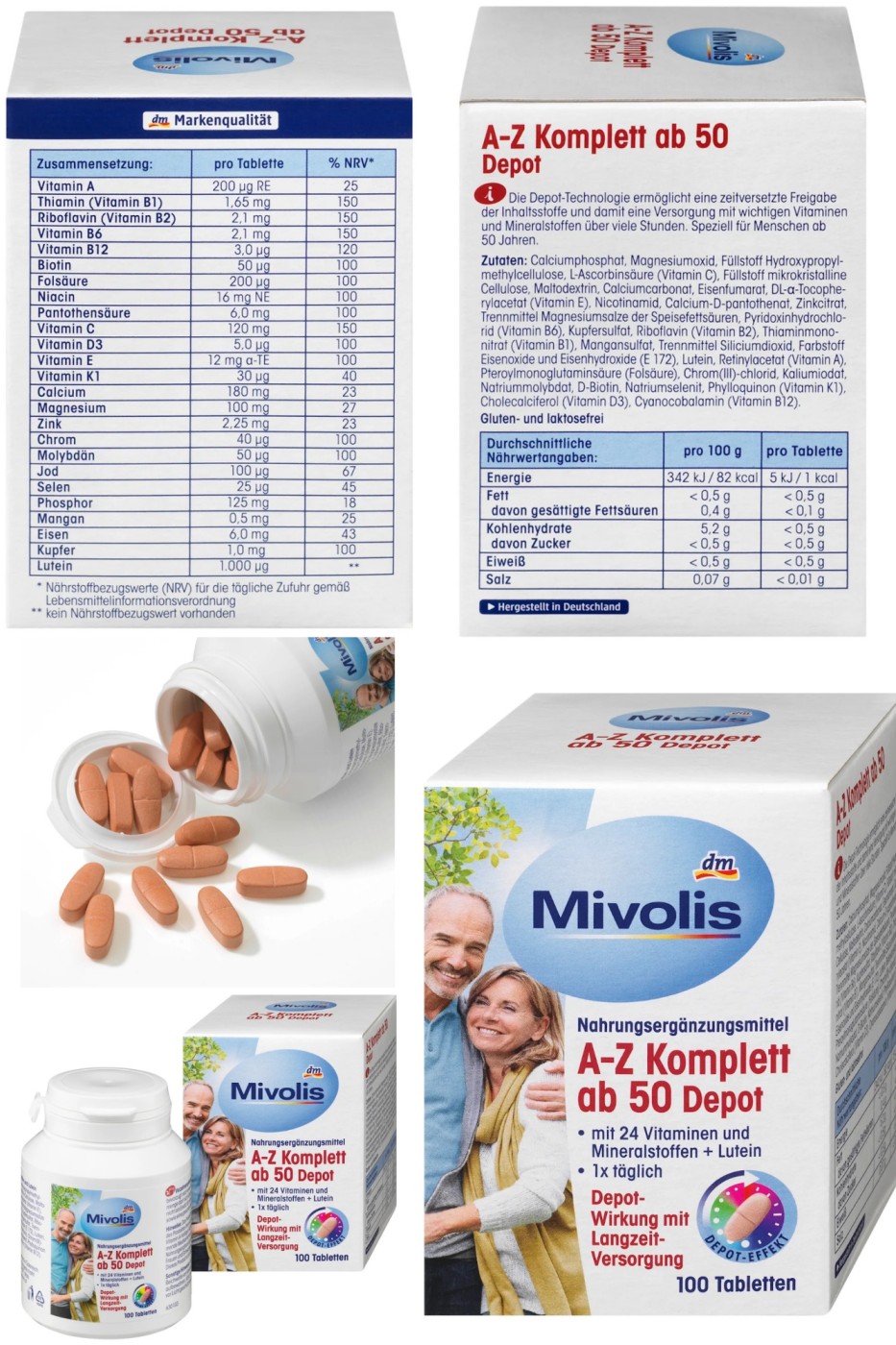 Mivolis A-Z Complete from 50 depot-100 tablets, 150 g