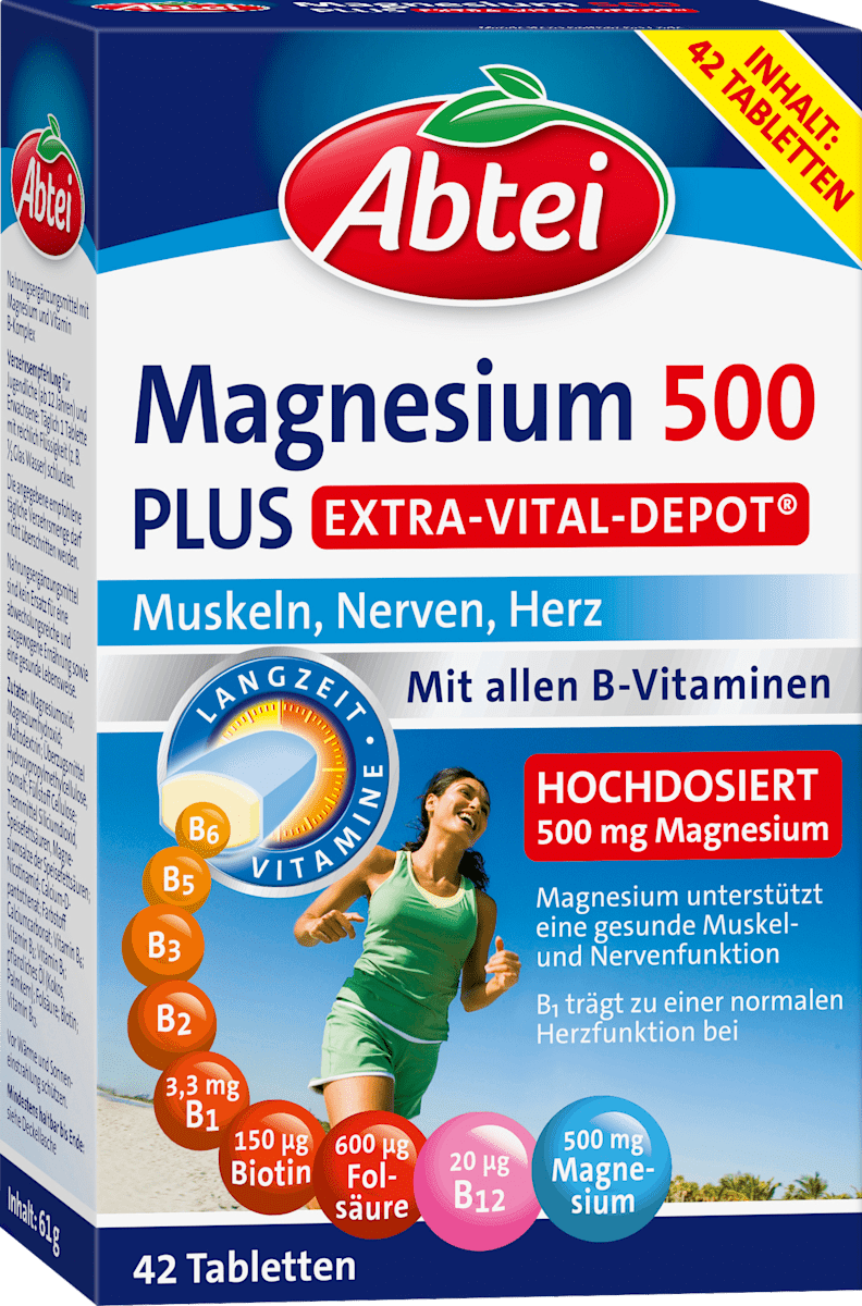 Abtei Magnesium 500 plus 42 pcs