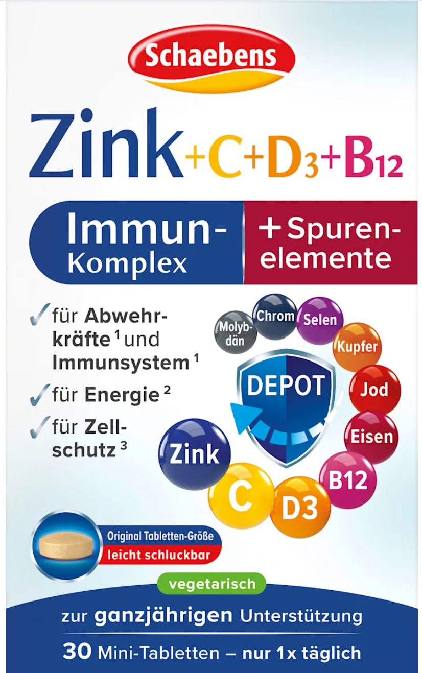 Schaebens Immune treatment zinc + C + D3 + B12