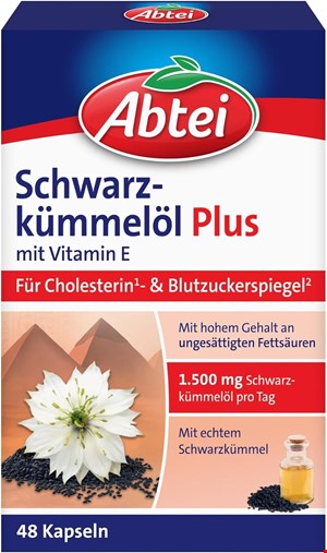کپسول روغن سیاه‌دانه پلاس+ ویتامین E + امگا 6 آپتای _ بسته ی 48 عددی