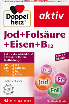 ِDoppelherz Iodine + Folic Acid + Iron Tablets 45 pcs