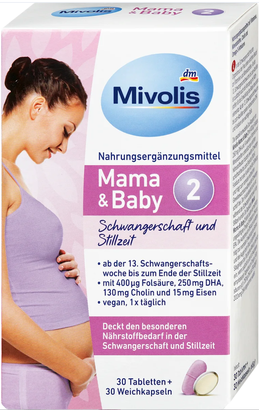 Mivolis Mama & Baby 2 Tablets (30 Pcs) + Soft Capsules (30 Pcs)