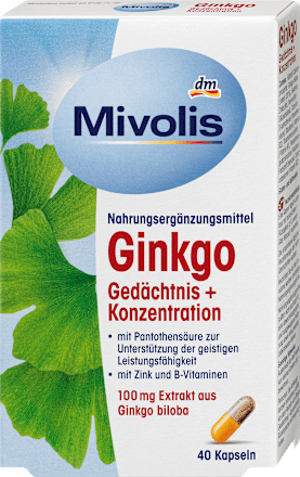 Ginkgo Memory + Concentration Capsules, 20 g