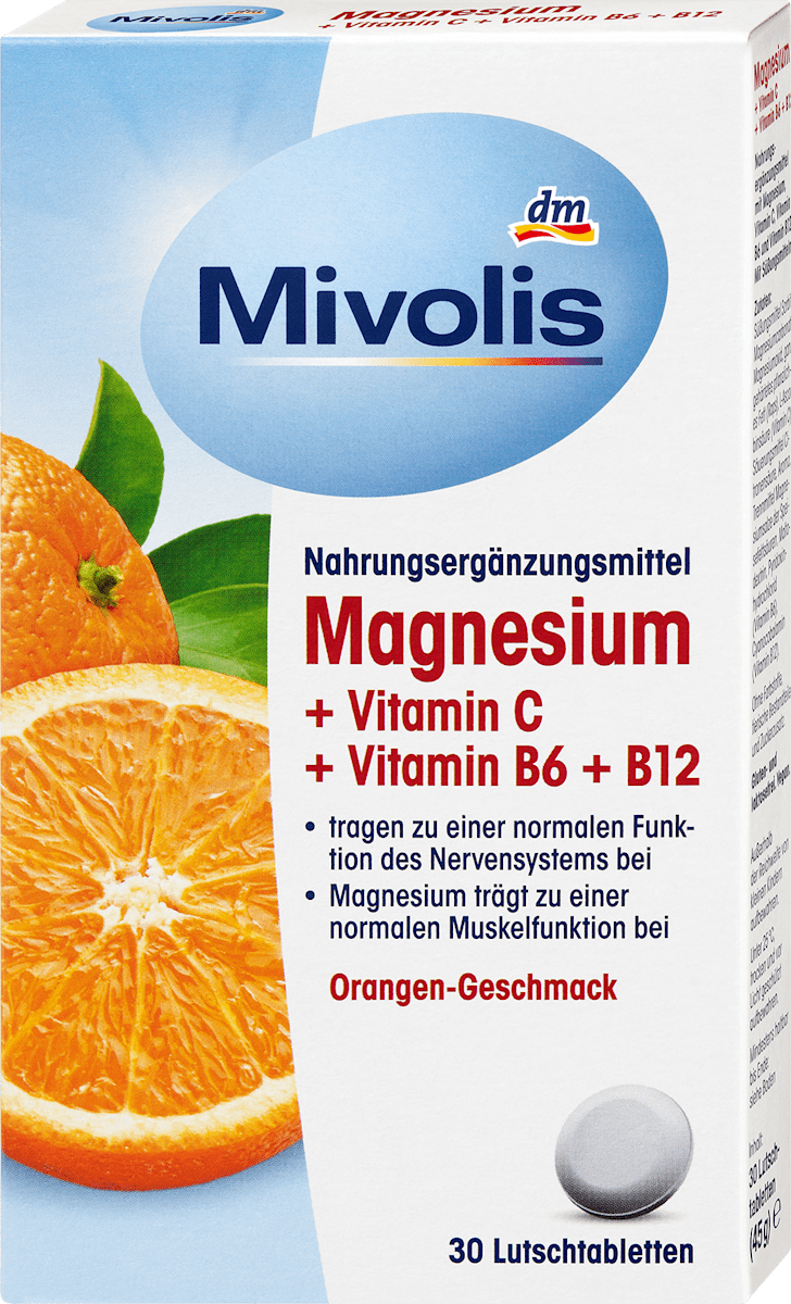 Magnesium + Vitamin C + Vitamin B6 + B12 Lozenges 30 pcs