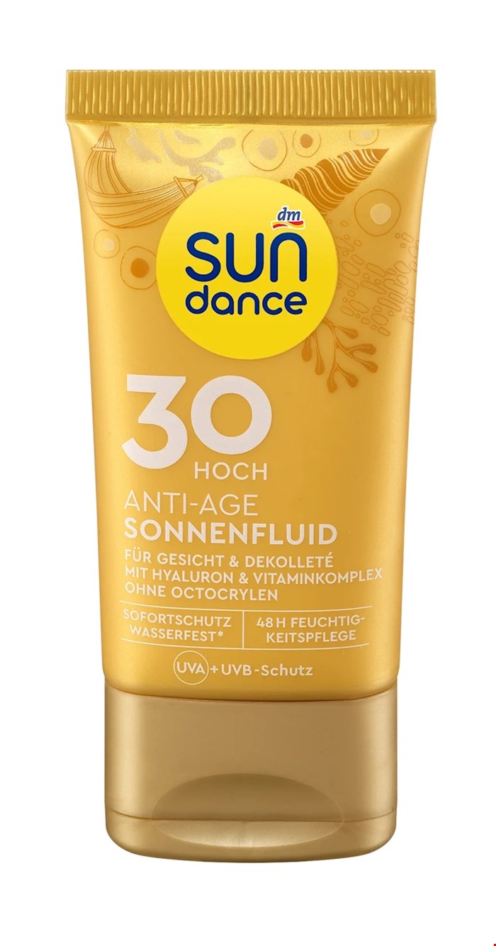 فلوئید ضد آفتاب صورت سان‌دَنس ضد پیری SPF 30، حجم ۵۰ میلی‌لیتر