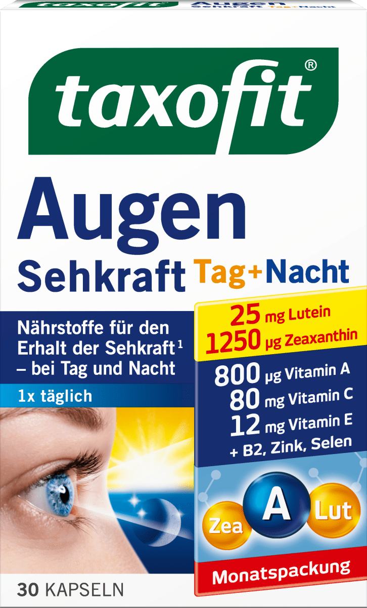 Taxofit Eye Vision Day + Night Capsules, 30 pcs