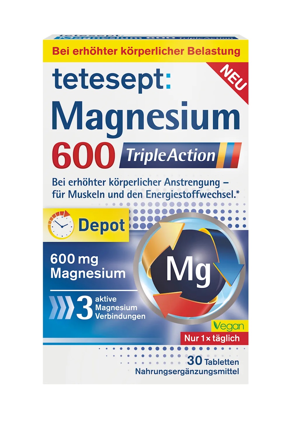 tetesept Magnesium 600 Triple Action tablets 30 pcs