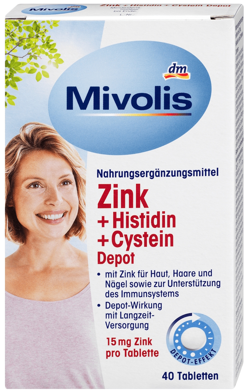 Mivolis Zinc Histidine Cysteine – Immune System & Skin Health (40 tablets)