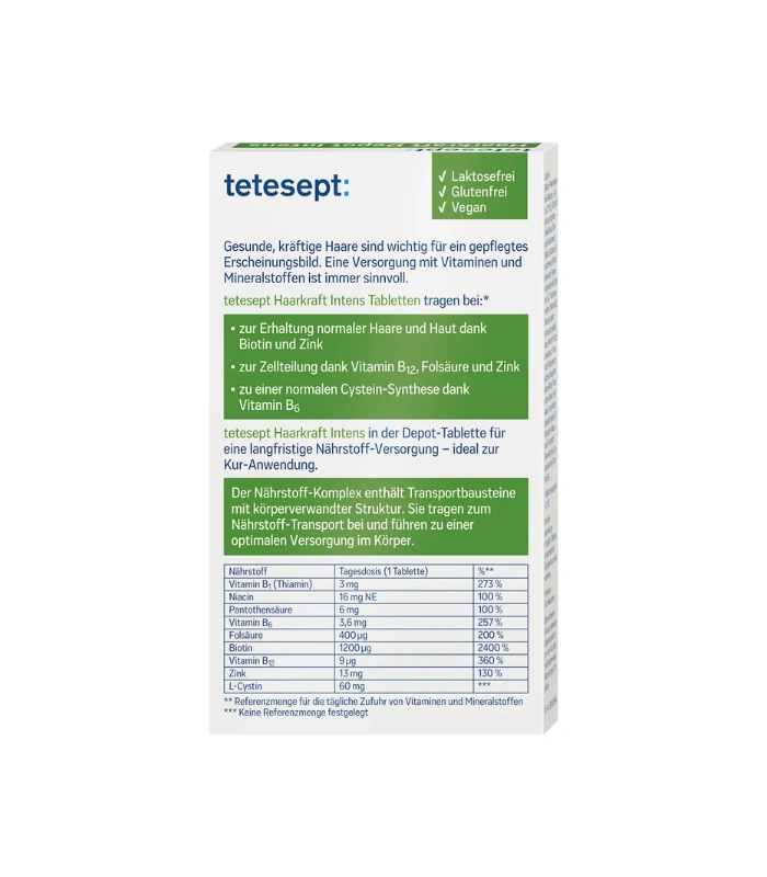 قرص تقویت مو تتسپت Haarkraft Intens 30 عدد | tetesept - تصویر 2