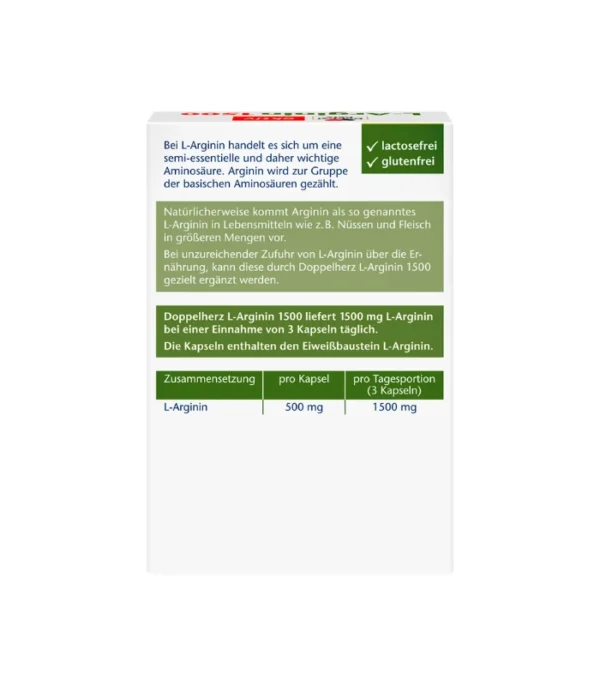 خرید کپسول ال آرژنین داپل هرز Doppelherz L-Arginin 30 عدد