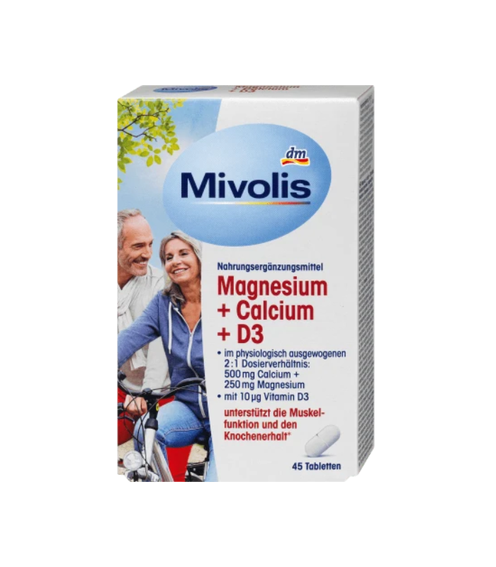 قرص منیزیم کلسیم D3 میولیس Mivolis Magnesium Calcium D3