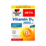 خرید ویتامین D3 2000 داپل هرز Doppelherz Vitamin D3 2000 IE 60 عدد