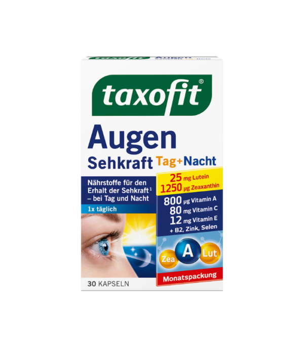 کپسول تقویت بینایی تکسوفیت Taxofit Augen Sehkraft Tag Nacht