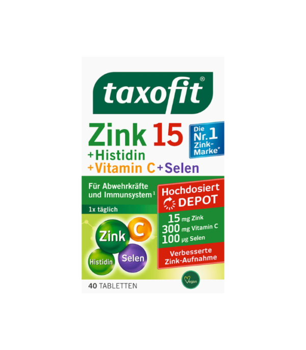 قرص زینک + هیستیدین + ویتامین C + سلنیوم تکسوفیت | 40 عدد