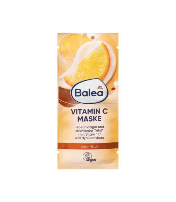 ماسک صورت ویتامین C باله‌آ Balea حاوی ویتامین C و هیالورونیک اسید